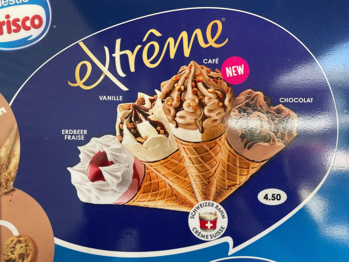 Ausschnitt aus einer Glacekarte